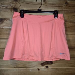Nike Golf Drifit Skort Skirt Orange Womens Large Tennis Pickleball Activewear